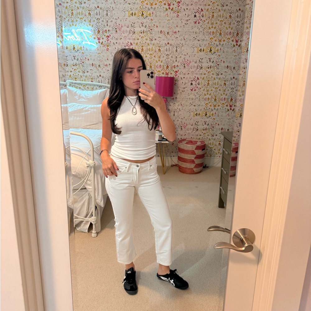James Jeans Cream Denim Pants